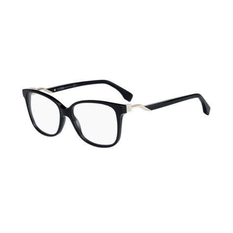 occhiali fendi vista ff 0232 anno 2018|FENDI Rectangular Eyeglasses FF0232 807 Black/Gold 53mm 232.